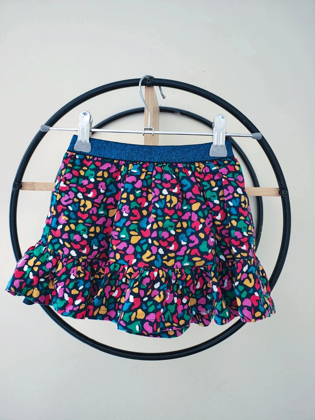 23 24 mois 2 ans jupe en jean fleur brodée tape a l'oeil 86 cm